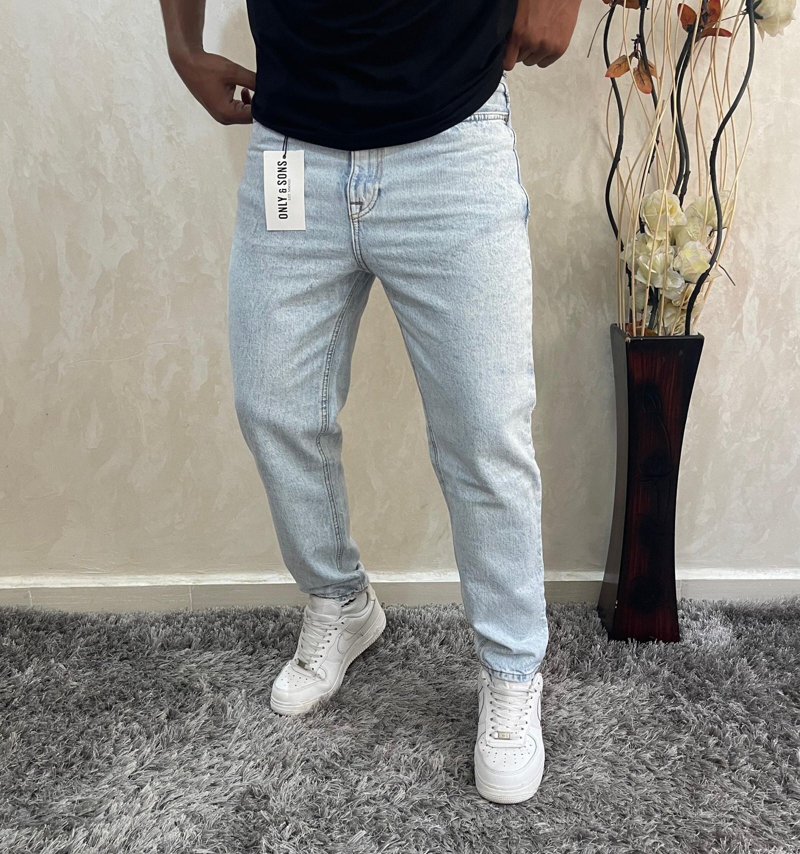 Boyfriend Jeans Pants Non stretch