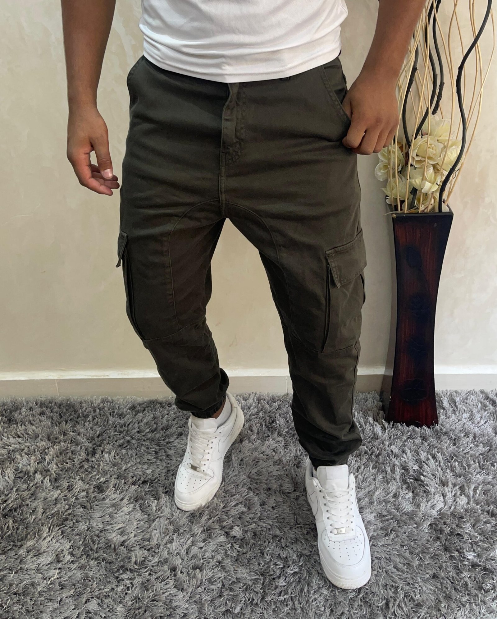 Men's Casual Wild Cargo Pants Outdoors Work Drope Jeans - Image 4