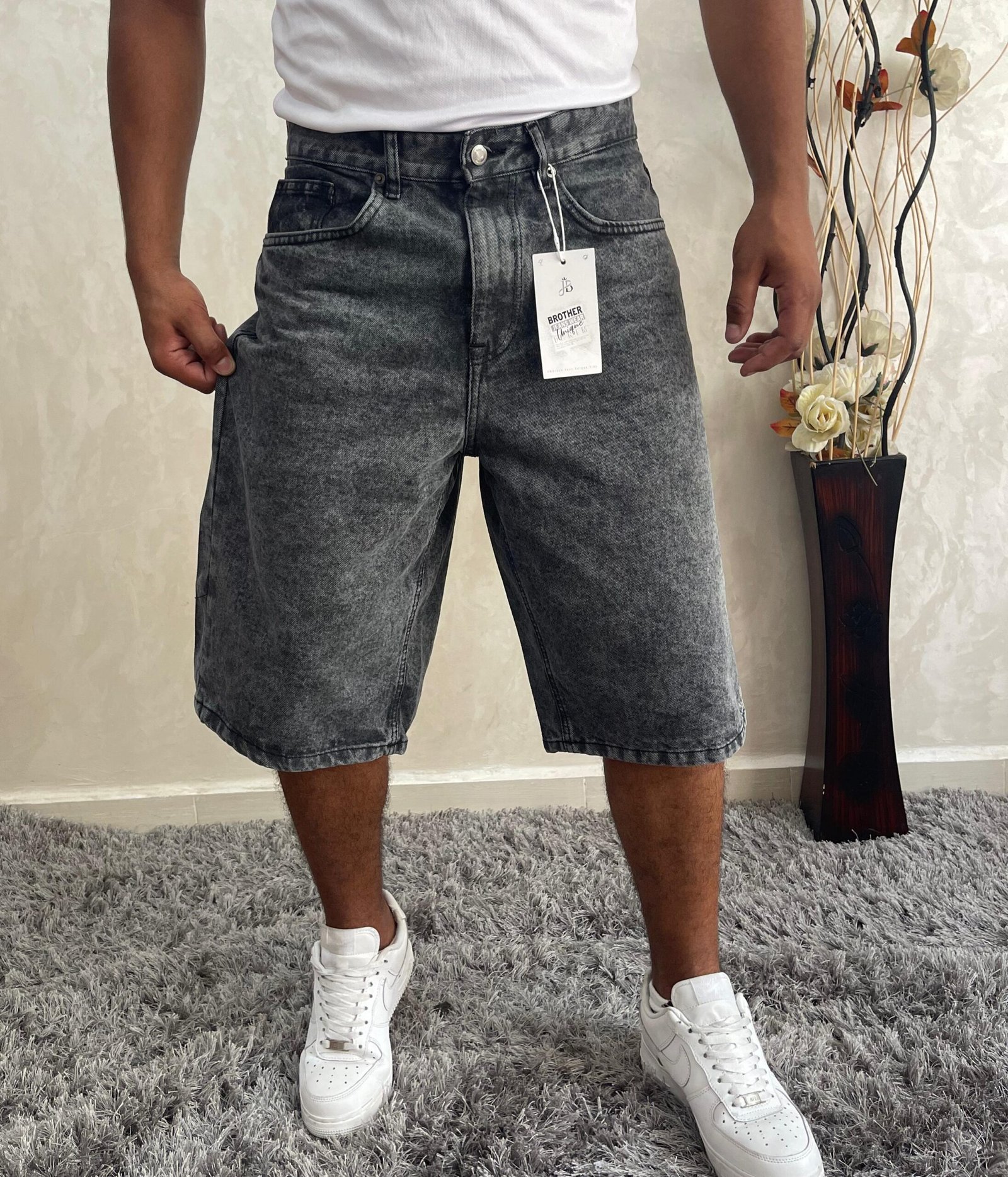 Men Baggy Jorts Y2k Streetwear Loose Fit Hip Hop Skateboard Denim Shorts - Image 5