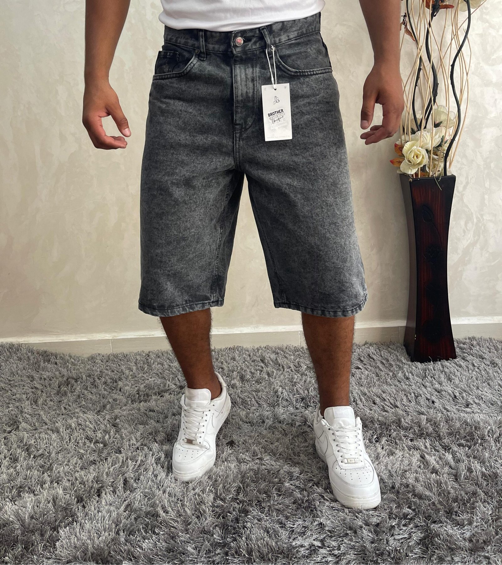 Men Baggy Jorts Y2k Streetwear Loose Fit Hip Hop Skateboard Denim Shorts - Image 4