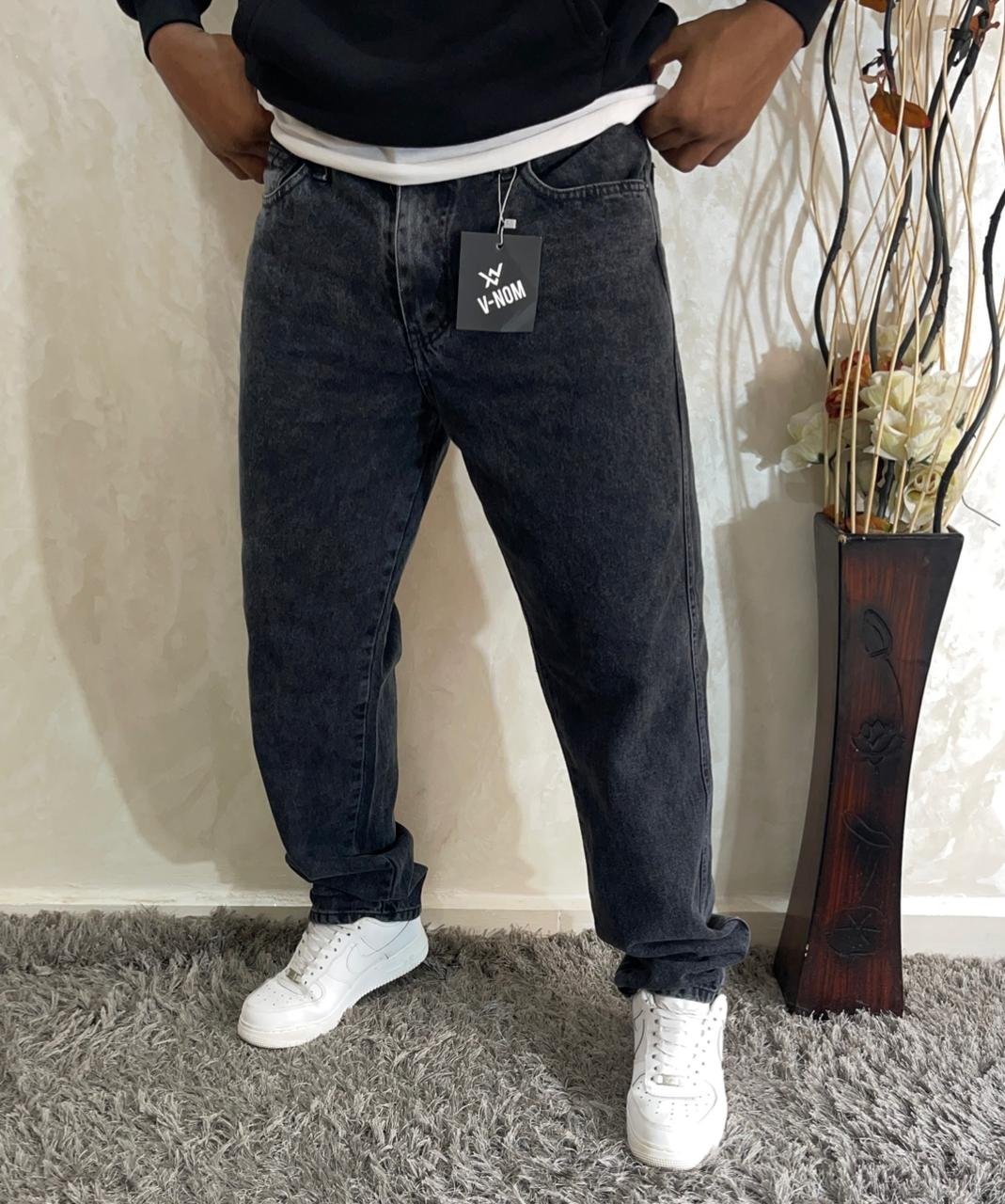 Mens Wide Leg Jeans Baggy Pants