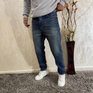 Men's Non-Stretch Loose Fit Cropped Jeans Pants Style