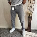 Men's Non-Stretch Loose Fit Boyfriend Jeans Pants V1