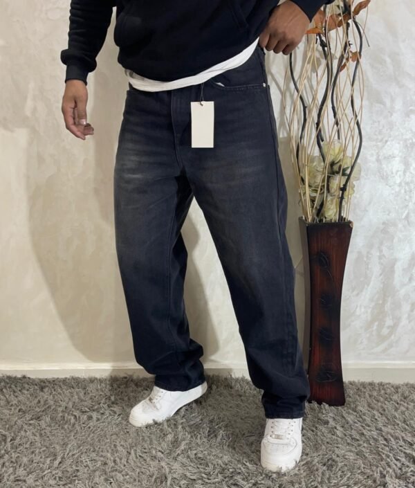 Men's Baggy Hip Hop Jeans Wide Leg Denim Pants Casual Loose Fit Style - Image 4