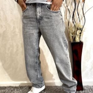 Men's Baggy Hip Hop Jeans Wide Leg Denim Pants Casual Loose Fit Style