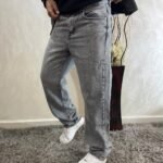 Men's Baggy Hip Hop Jeans Wide Leg Denim Pants Casual Loose Fit Style