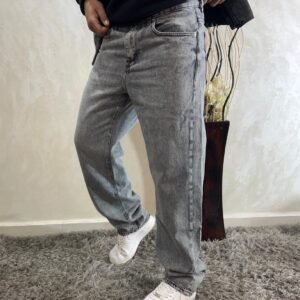 Men's Baggy Hip Hop Jeans Wide Leg Denim Pants Casual Loose Fit Style