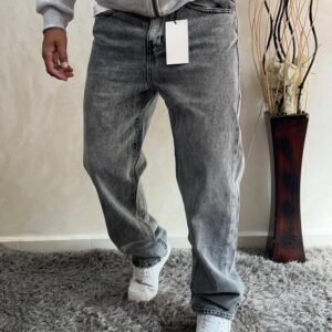 Men's Baggy Hip Hop Jeans Wide Leg Denim Pants Casual Loose Fit Style