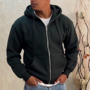 Oversized Fit Hooded JACKET BLACK