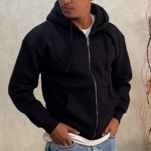 Oversized Fit Hooded JACKET BLACK BLACK