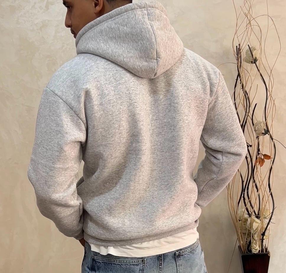 Oversized Fit Hooded JACKET GRISE - Image 2