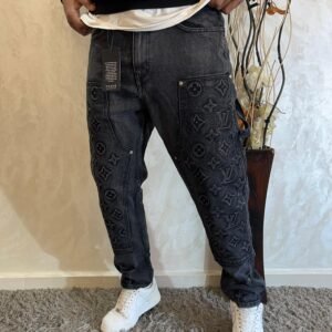 Men's Non-Stretch Loose Fit Boyfriend Jeans Pants LV