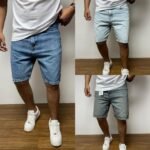 Mens Jean Shorts Pack 3 PS , Stretch Mens Denim Shorts, Relaxed Fit Jorts Men for Summer Casual Wear