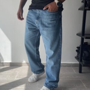 Men's Baggy Jeans Wide Leg – Heavyweight 100% Cotton Loose Fit Jeans,  Multiple WashesAvailable