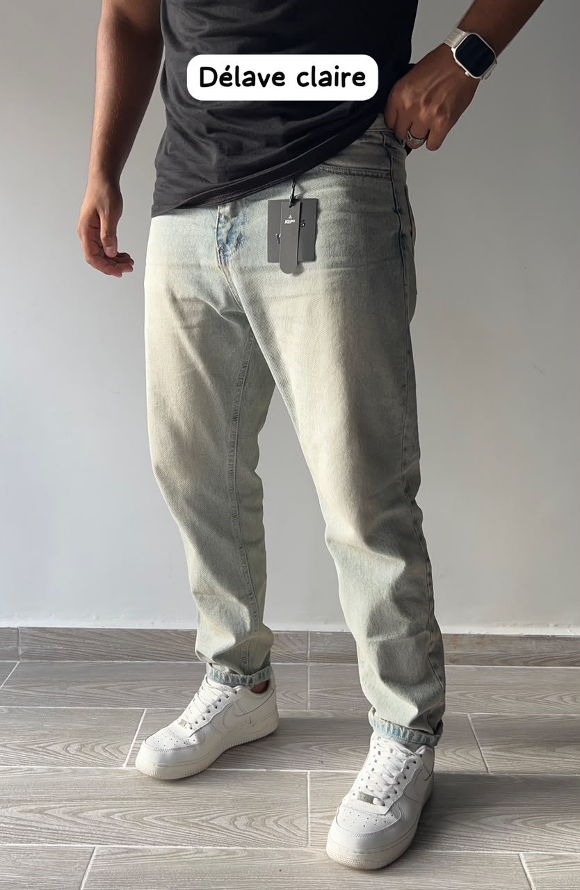 Men s Original Straight Taper Fit Casual Stretch Denim Pants Boyfriend vs keps V2